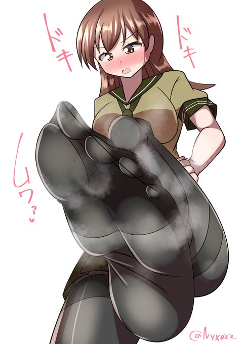 「か…嗅ぐなら早くしてください…北上さんに見られないうちに…///」  ムレムレ黒タイツ大井っち(ˇωˇ)  進水日おめでとう!(連続1592日目       #艦これ版真剣お絵描き60分一本勝負_20240715 #艦これ版深夜の真剣お絵描き60分一本勝負 #めび環んどろ #10000日チャレンジ #大井進水日 