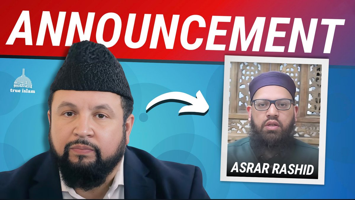 TheTrueIslamUK's tweet photo. 📢 Challenge to Asrar Rashid @ShAsrarRashid From Ahmadiyya Muslim Jamaat 📢

⚡️ Original debate topic - IGNORED 
⚡️ How the Shaykh makes a circus out of debating terms instead of topic
⚡️ A call to debate with transparent and mutually agreed terms

➡️ https://t.co/wPaOUkymC3