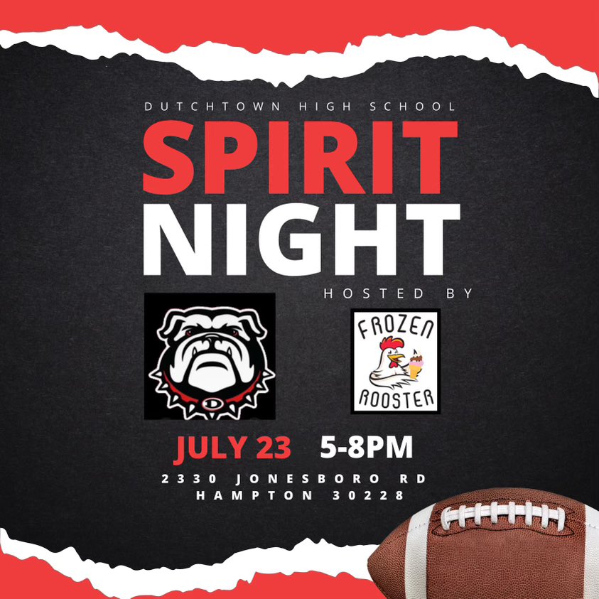 niketaq's tweet photo. @DutchtownFB1 @DTown_DAWGS Come out and support Spirit Night at the Frozen Rooster🥶🐓! #DRIVE2COMPETE🐶🤔⚫️🔴⚪️ https://t.co/b41FkAEzad