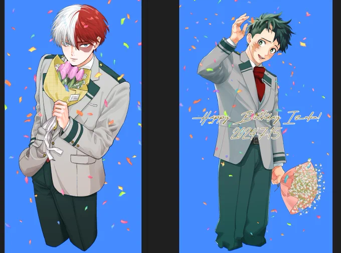 途中で全然大きさ違うことに気付いたけど一応今年のBD絵は似たようなんにしてる 