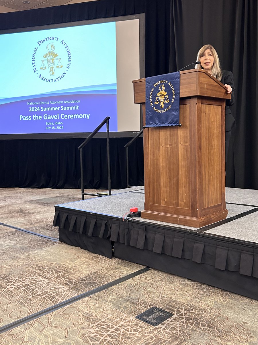 Today, we celebrate the passing of the gavel from Charlie Smith to our new NDAA president, San Diego DA Summer Stephan. Her visionary leadership and commitment to justice will guide us into our historic 75th year. Thank you, Charlie, for your dedicated service! #NDAASummit