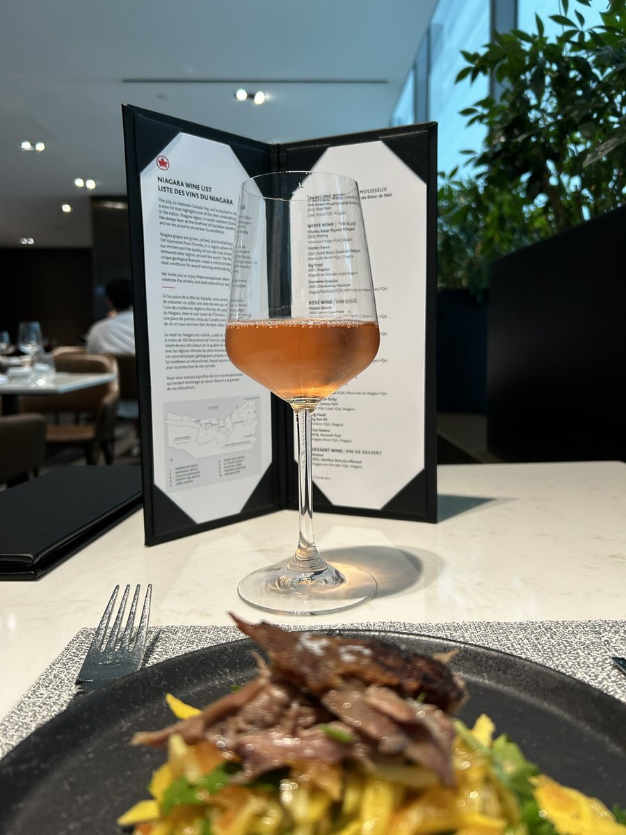 CommCoach's tweet photo. Heading to #Japan today.  Starting off right at Signature Lounge @AirCanada with yummy food!  Never too early to have wine right?  Looking forward to meeting conference folks in #Tokyo and #Yokohama over the next 2 wks.  #DoingBusinessInJapan #CommunicationCoach #3VVibe https://t.co/AoGHiZDy9V