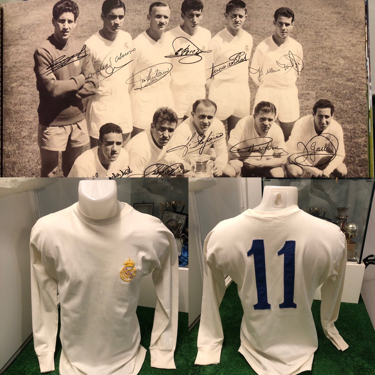 cesarmuseo's tweet photo. 5 copa de Europa, 18/05/1960. Real Madrid 7 Eintrach Frankfurt 3. Goles de Di Stefano 3 Puskas 4. Camiseta de Paco Gento. #museomerengue #pacogento https://t.co/BQ1FRXHoHo