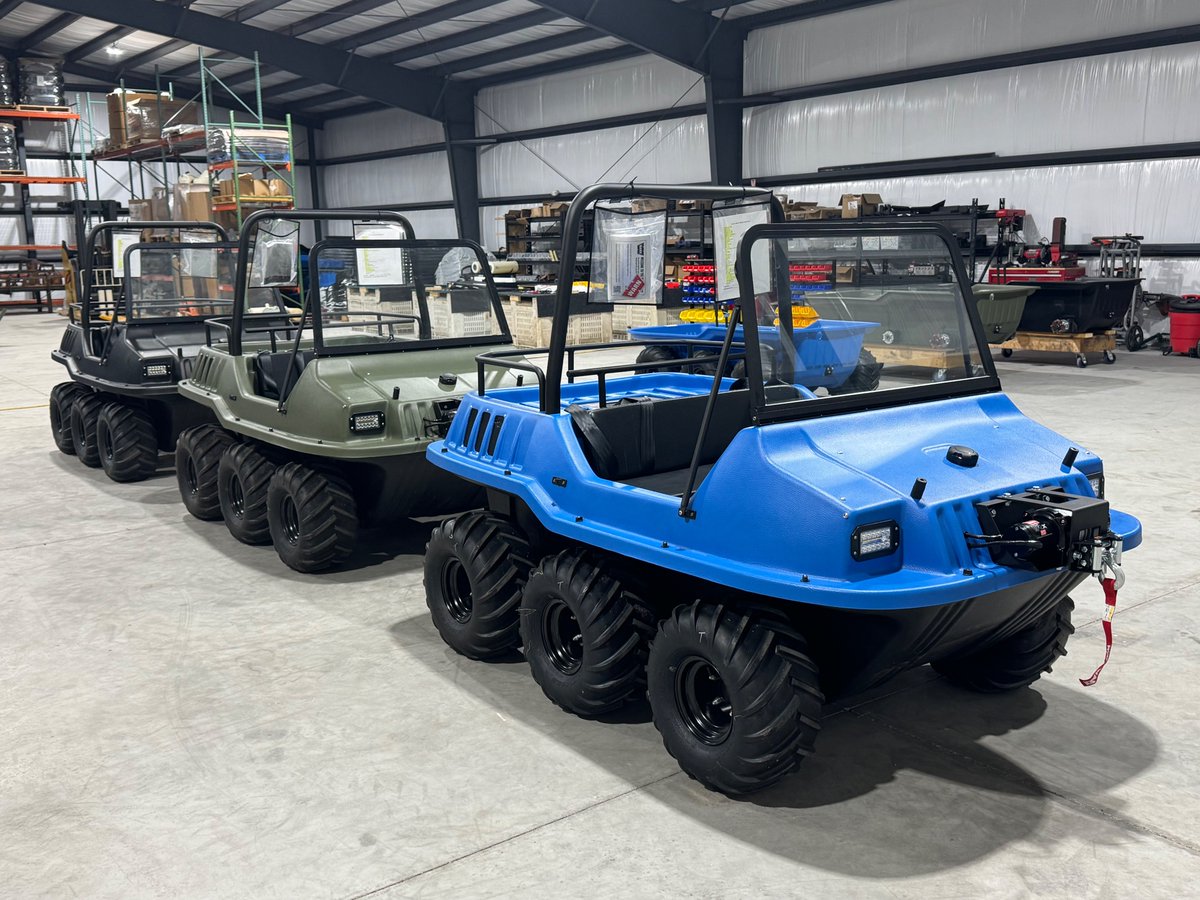RecreativesInd's tweet photo. Three new MAX 2 Amphibious ATVs just rolled off the assembly line at Recreatives Industries Inc. $RECX and will be loaded up in a shipping container going to one of our new dealers! Stay tuned! #otc #otcmarkets #stocks #pennystocks #atvs #amphibious https://t.co/0wTm6ghbfH