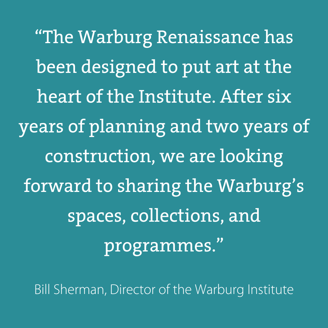 Exciting news! 🎉

We're launching our inaugural programme of exhibitions, events, and residencies this autumn!

From 1 October 2024 you can explore our new spaces including a dramatic auditorium &amp; our first-ever gallery. 

#WarburgRenaissance #ArtExhibitions