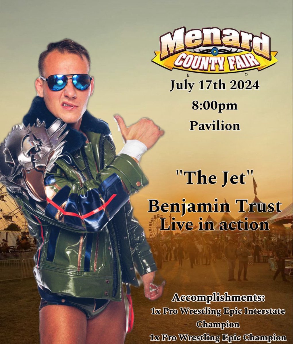 <a href="/TheJetBenTrust/">Benjamin Trust</a> will be live in action at the Menard County Fair!