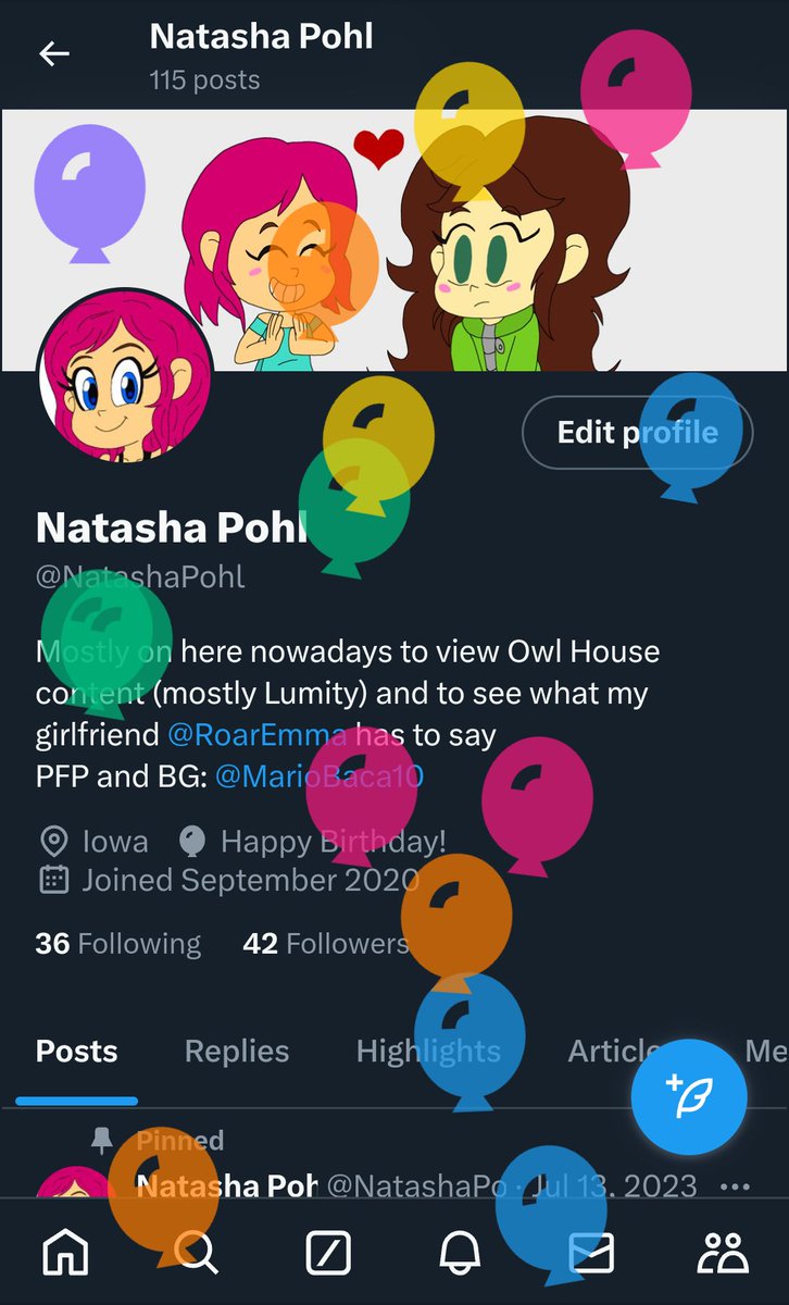 NatashaPohl's tweet photo. Balloons! Today is my birthday! Not just any birthday, but my 18th birthday! 🥳🎉🎂 https://t.co/2OZkwIHsuh