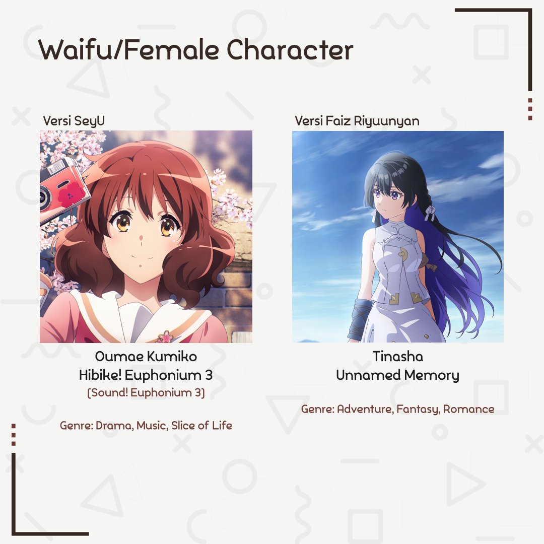 pokashipodcast's tweet image. Hey hey hey! Meski sedikit terlambat, tapi kami punya daftar OST, Waifu dan Anime terbaik untuk musim semi 2024 versi @ThymeSeyU dan @faizriyuunyan nih! Ada yang punya pendapat sama? Atau punya pendapat lain? Yuk berbagi di kolom reply!
.
#pokashi #bestost #bestwaifu #bestanime