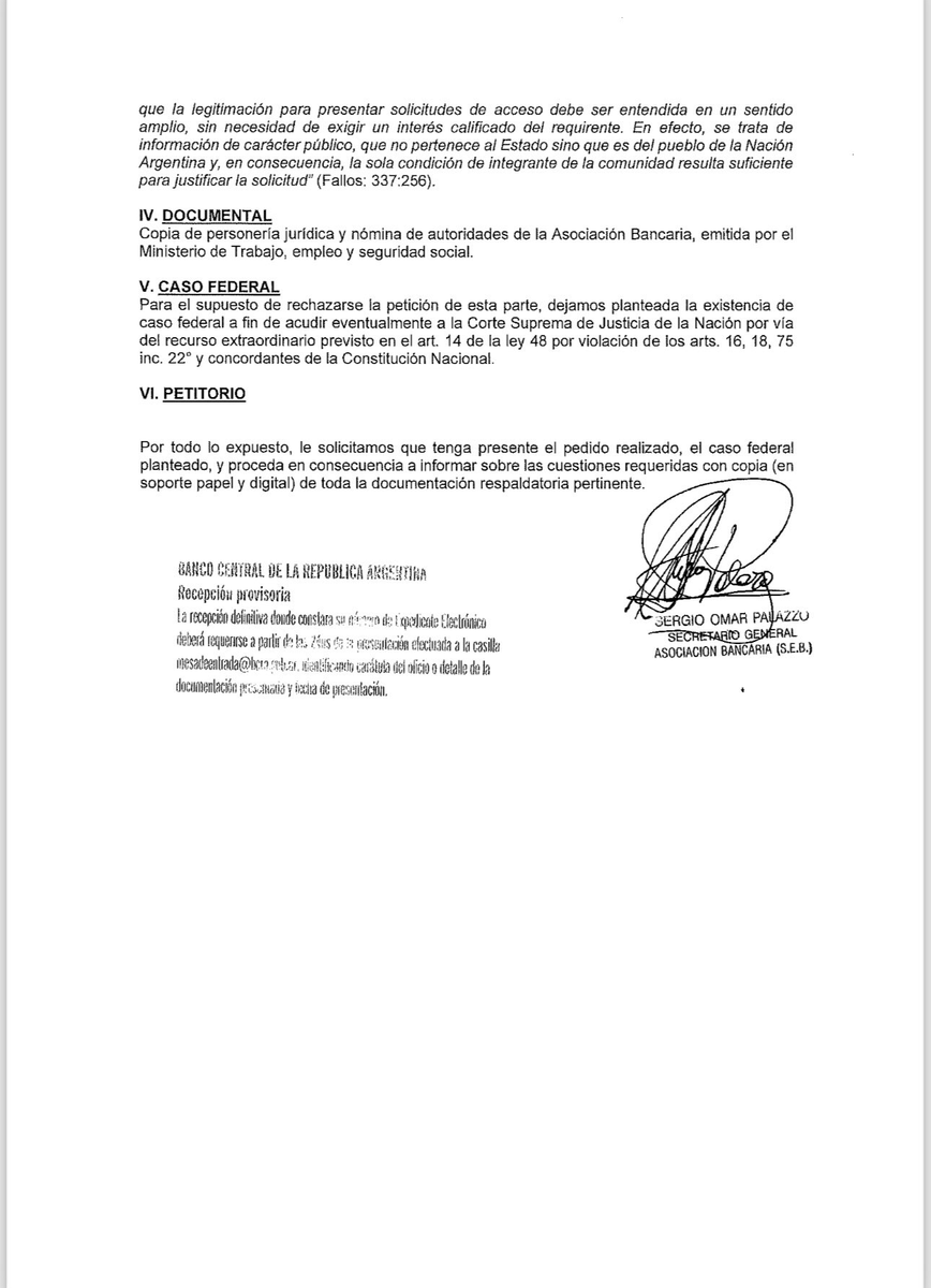 MartnPeiretti1's tweet photo. 🚨AHORA🚨Sergio Palazzo acaba de enviar un pedido a la información pública, para que el Banco Central informe sobre la salida de oro de las Reservas del Banco Central hacia el exterior. Sí, se estan fugando hasta el oro del Central. Otra vez, destrozan el país, la fugan y se van. https://t.co/YMvym02RQ7