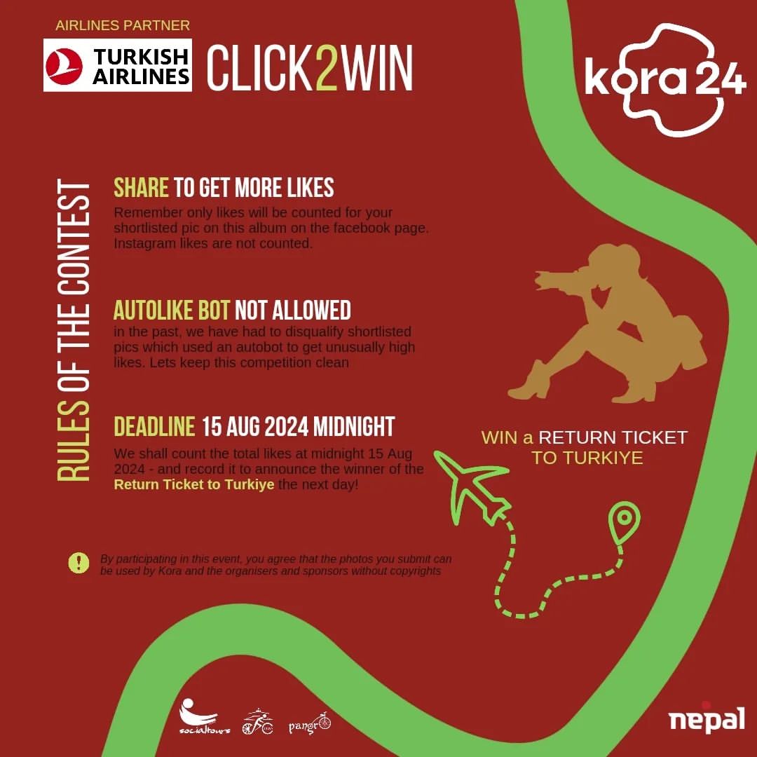 korachallenge's tweet photo. #kora24 | Turkish Airlines Click2Win
Win a return ticket to Turkiye! This is the most sought of competition during the Kora Cycling Challenge.
#TurkishAirlines #Click2Win #photocompetition #kora #korachallenge https://t.co/wlMBLZKmzm