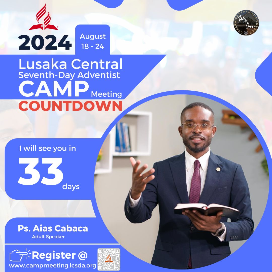 lcsdaofficial's tweet photo. | Camp Meeting Countdown
Are you Registered, Ready &amp; Geared for the Camp Meeting.
Register TODAY @ 👉🏽 https://t.co/9Jx7ry4x97 💻 🙇🏽‍♂️📲 &amp; I will see you in 33 days! 😁
#ROOTED_in_a_ROOTLESS_Age
#Make_A_DATE.
#Camp_MEETING.
#LCSDA https://t.co/r5MZD9z4bH