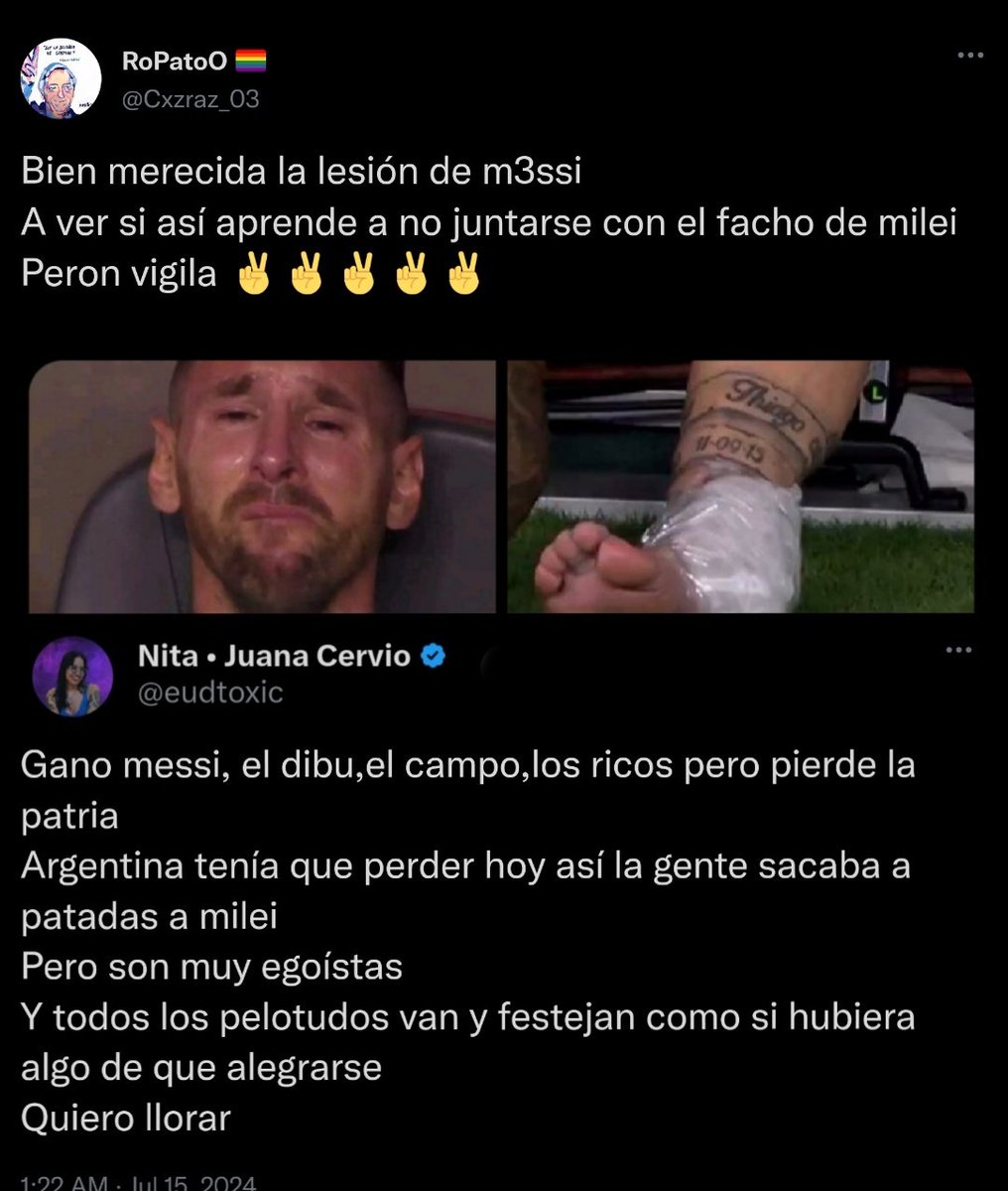 Los que están contentos por la selección Argentina son los kukardos kjjj