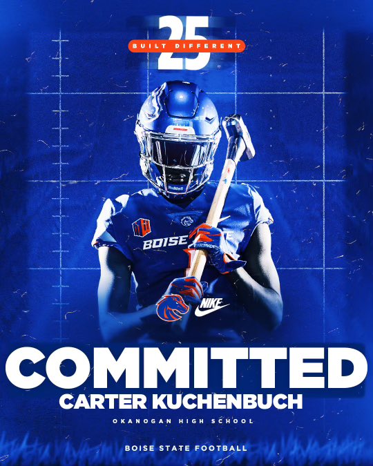 Carter Kuchenbuch (@carterkook) on Twitter photo I’m excited to announce my commitment to Boise State University to play TE and further my academics! Thank you to <a href="/BroncoSportsFB/">Boise State Football</a> <a href="/Coach_SD/">Spencer Danielson</a> <a href="/CoachPotter73/">Nate Potter</a> <a href="/kyleyoung_BSU/">Kyle Young</a> <a href="/2mattmiller/">Matt Miller</a> <a href="/Coach_B_Jones_/">Brandon Jones</a> for believing in me! Go Broncos!🔷🔷🔷
#BleedBlue #BuiltDiffernt I’m excited to announce my commitment to Boise State University to play TE and further my academics! Thank you to <a href="/BroncoSportsFB/">Boise State Football</a> <a href="/Coach_SD/">Spencer Danielson</a> <a href="/CoachPotter73/">Nate Potter</a> <a href="/kyleyoung_BSU/">Kyle Young</a> <a href="/2mattmiller/">Matt Miller</a> <a href="/Coach_B_Jones_/">Brandon Jones</a> for believing in me! Go Broncos!🔷🔷🔷
#BleedBlue #BuiltDiffernt