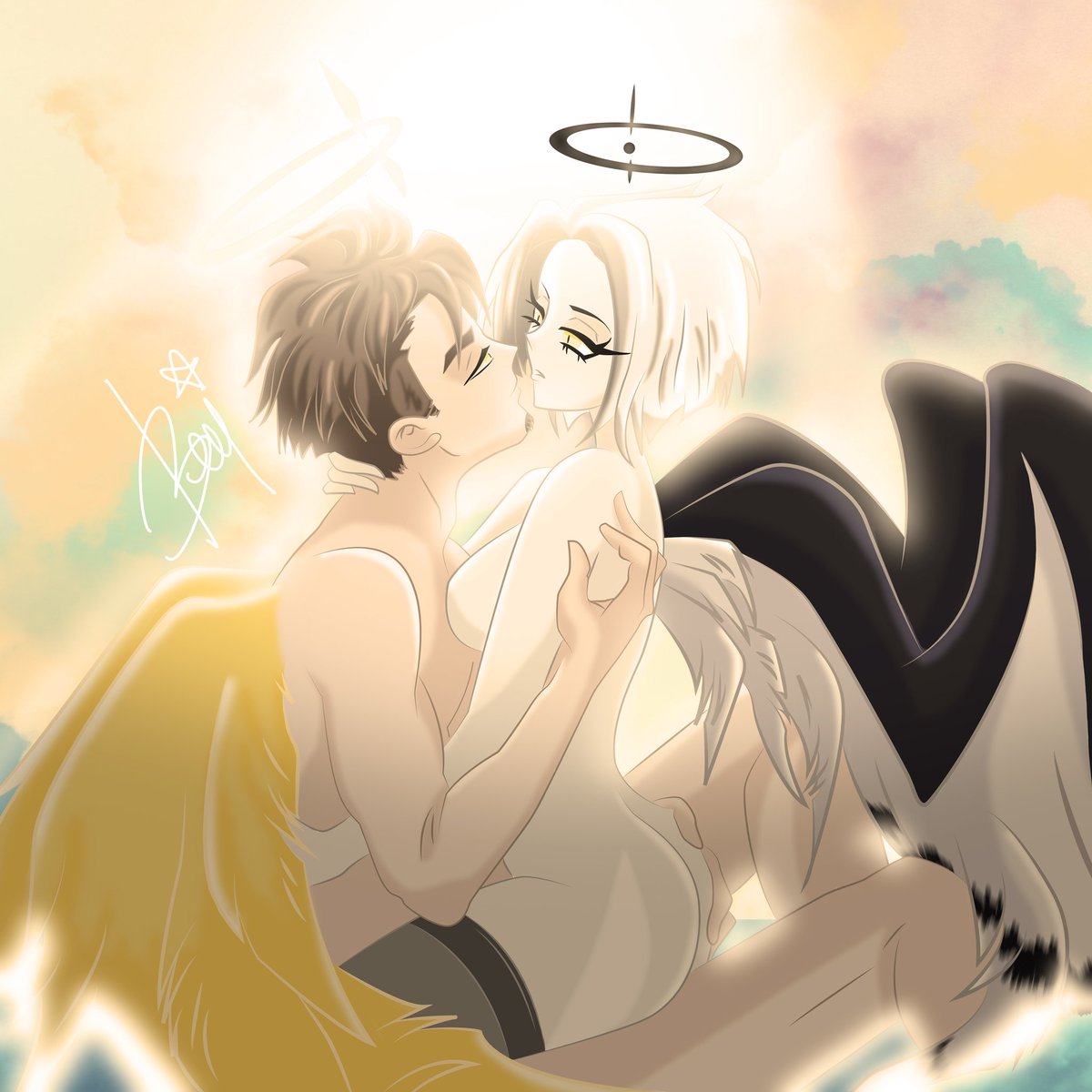 WitchDoll09's tweet photo. ADAM x LUTE - Eden
Ilustración para la semana guitarspear (espero poder participar en todos los días) 
#guitarspearweek #GuitarspearWeek #adam #lute #hazbinhotel #hazbinhoteladam #hazbinhotellute #adamhazbinhotel #lutehazbinhotel #adamxlute #guitarspear #guardrock https://t.co/UZkrqwFn1k