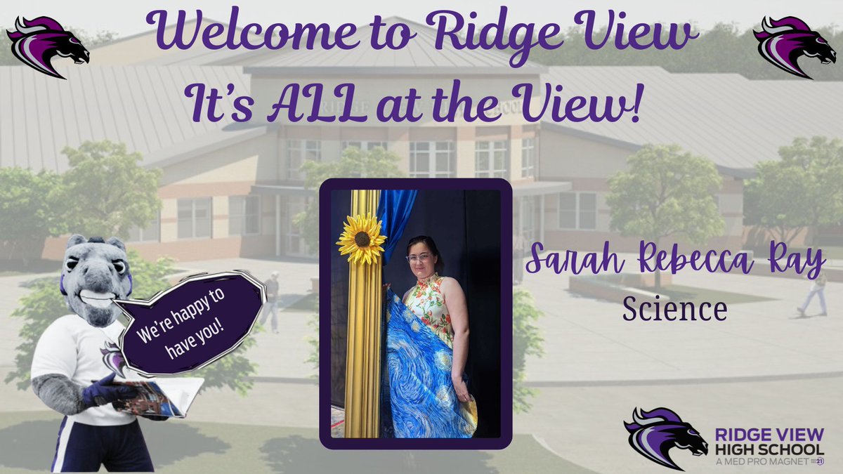 rvhs's tweet image. Our Blazer family is excited to introduce and welcome Sarah Rebecca Ray! We are delighted to have you at RVHS! #ItsALLattheView #ScienceRocks #Successinthe4As