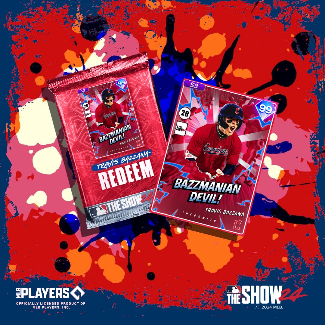amcdsgns's tweet photo. Bazzmanian Devil!

Collect 💎99💎 Overall Travis Bazzana in the Show Shop today at 3 PM ET/12 PM PT

#MLBDraft #Guardians @CleGuardians @fuzzyfromyt https://t.co/o4uYuh9Heu