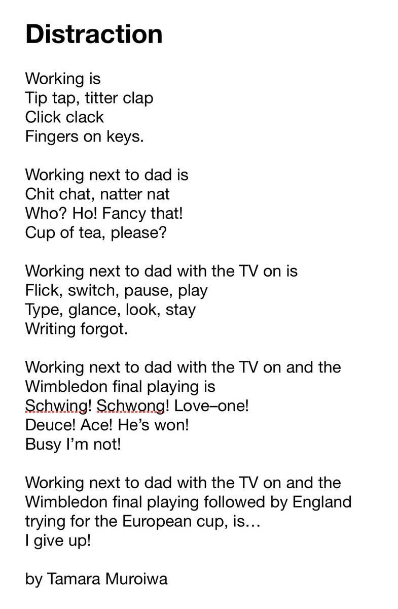 Day 1 didn’t end up being as nonsense/sound-focused as envisaged (had more of a Jabberwocky feel in mind!), but here it is: