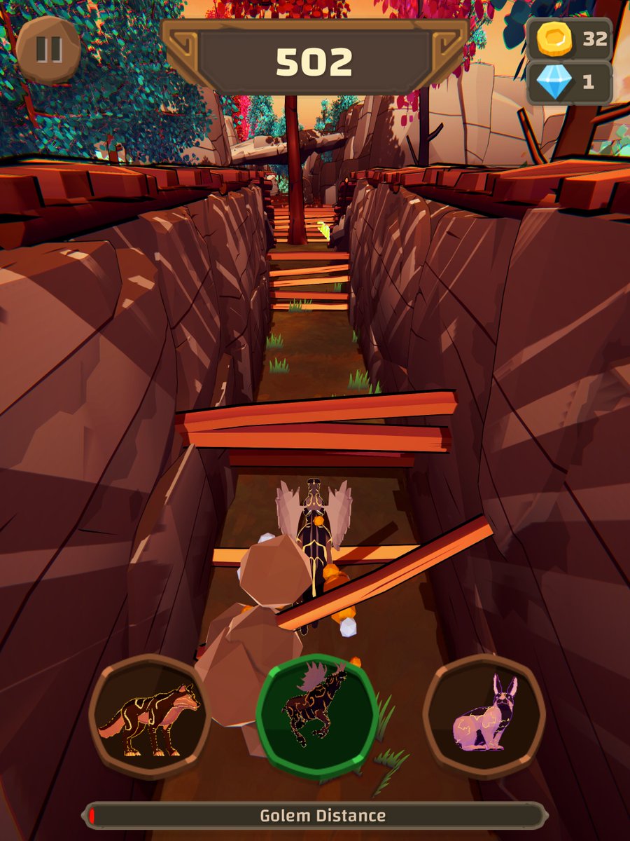 Some in-game screenshots of my solo-dev upcoming mobile endless runner game called Shapeshifter: Animal Run  #indiedev #indiegames #gamedev #madewithunity