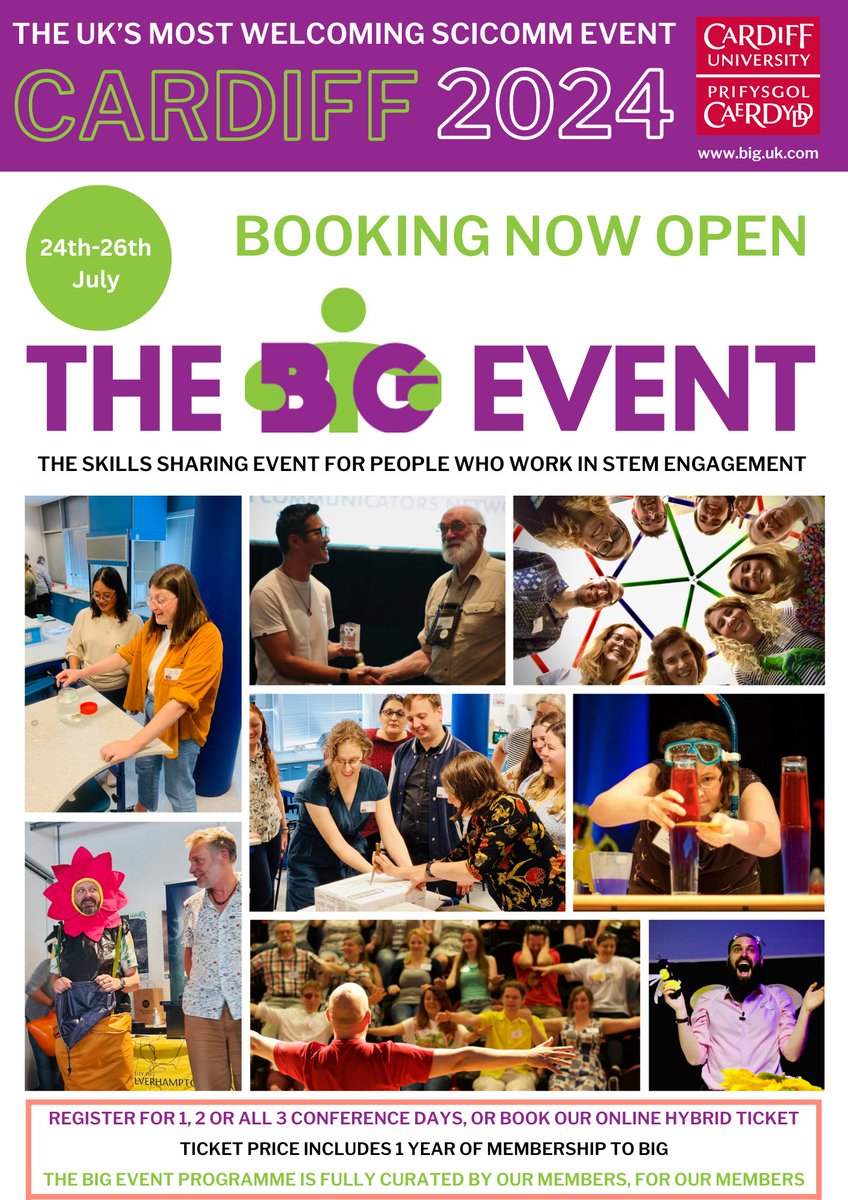 CUcomscOutreach's tweet photo. We are super excited for the BIG Conference coming to Abacws next week! If you work in science communication this is the place to be! Come and be inspired and meet lots of like-minded people! Check out the Full Programme -https://t.co/NfrHIONVdo https://t.co/kf5H2P6FHf