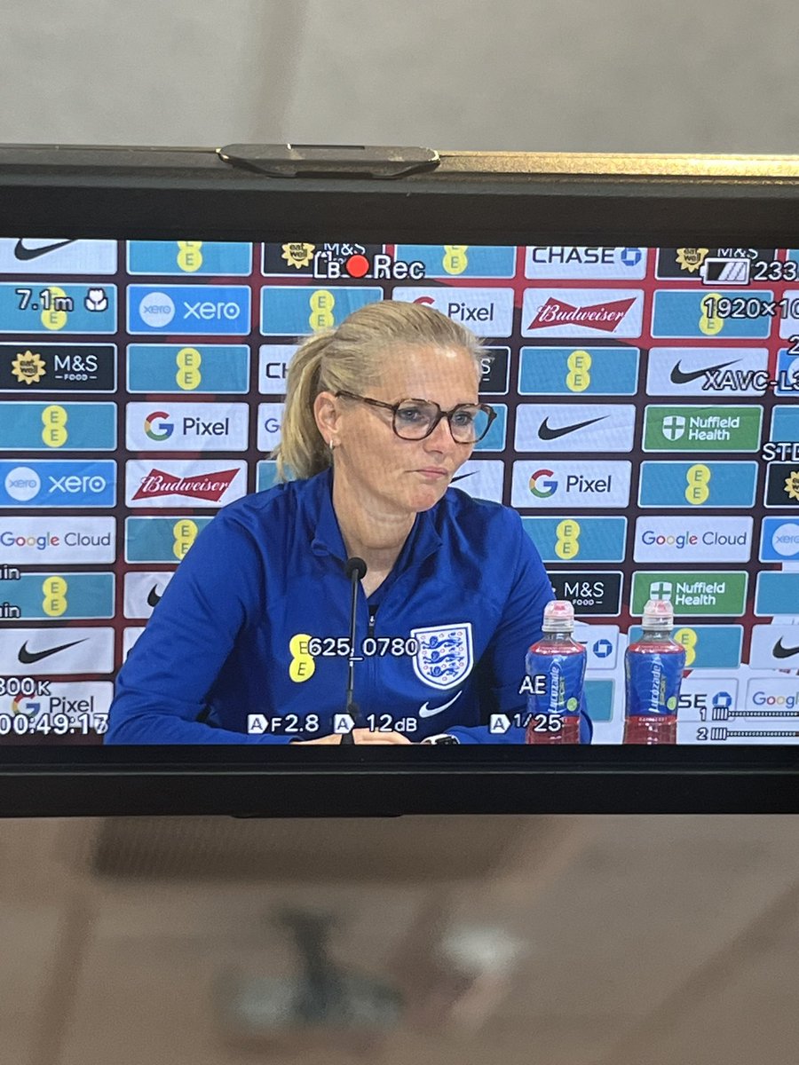 Filming with the #lionesses🦁 in Sweden interviews, training and match tomorrow ⚽️ #englandfootball #englandwomen #womeninfootball