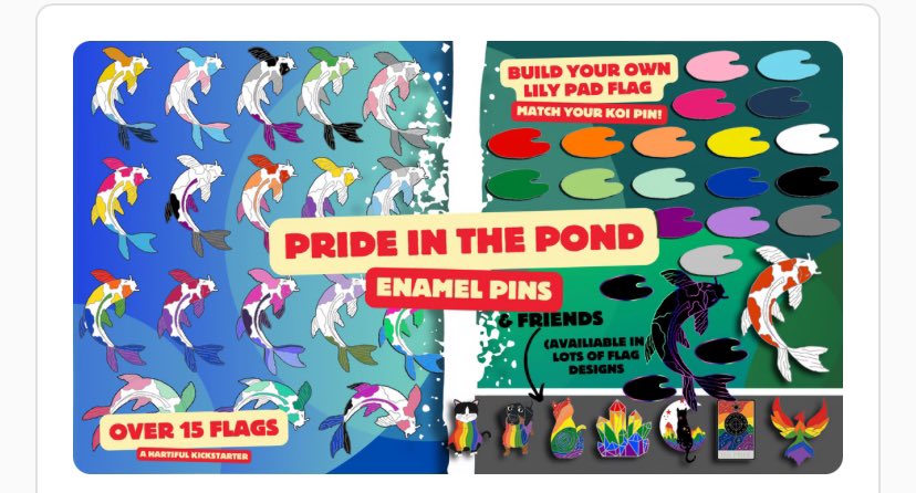 The pre-launch page for my latest kickstarter is live! It goes live on the 23rd, if you sign up you can get the early bird prices! #enamelpins #kickstarter #pride #lgbt #lgbtqia #prideflags (if you sign up it also helps my small biz)

kickstarter.com/projects/harti…
