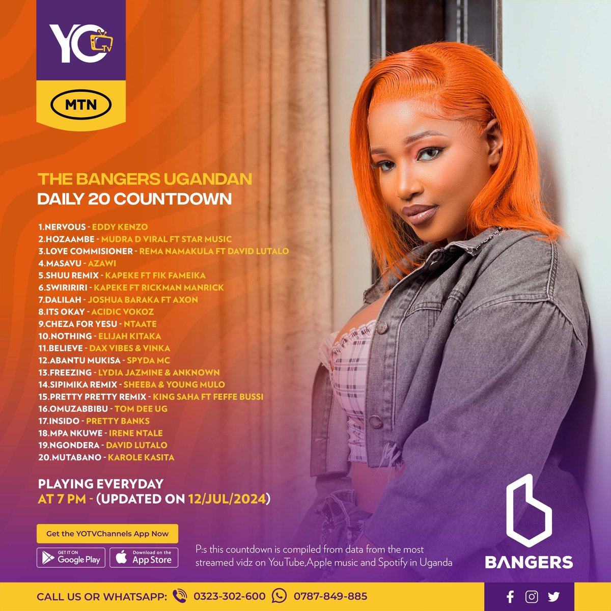 byg_kahuna's tweet photo. 7pm ⏰ on Bangers available on the @YOTVChannelsUG app @mtnug 

https://t.co/aXQPO9QOz2

#countdown https://t.co/GmJfptgP2O