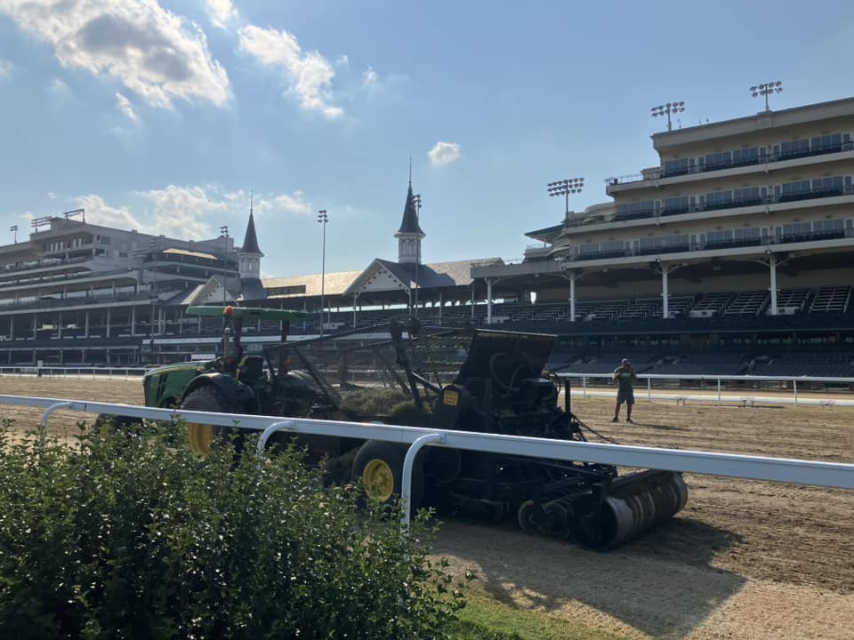 Sprigging Ironcutter Bermudagrass at Churchill Downs