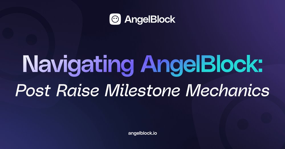 zdrug_g's tweet photo. 🔵 At AngelBlock we believe  that our approach to governance is a distinctive feature, distinguishing us from traditional launchpads. ✅

🔵 So today, we will talk about Post-Raise Governance. Get comfortable and learn something new, beacose it is 📚 time‼️

🔵 Post-Raise Governance: What Is It❓

The post-raise governance process is a system that allows our community of investors to have a say in the progress of the projects they support. This process involves voting on milestones, which are crucial points in a project's development.

🔵 Defining Milestones.

During each AngelBlock fundraise, startups define a series of milestones. These milestones comprise specific deliverables, a target completion date, the budget to be unlocked, and the number of tokens to be released upon completion. All funds raised are held in a smart contract and released to the project only upon the successful completion of each milestone.

🔵 How Milestone Voting Works ❓

Eligible investors participate in standard voting over a seven-day period, casting an 'Approve' or 'Reject' vote on a milestone's completion and providing a rationale for their choice. Every vote carries weight proportional to the voter's share in the project. At the conclusion of the voting period, the tally of 'Approve' and 'Reject' votes determines whether a milestone has been achieved.

🔵 Milestone Approval and Rejection.

When a milestone date is reached, the project must update the milestone status providing a delivery report. Then, the milestone voting starts. Upon approval, the designated budget and tokens are released, with investors able to claim tokens proportionate to their investment.
🔹Approved Milestone 🔹
A milestone is approved if 'Approve' votes outnumber 'Reject' votes. Even in a tie, the milestone is deemed approved. 
🔹Rejected Milestone 🔹
If 'Reject' votes outnumber 'Approve', the milestone is rejected. In such a case, the startup has a week to submit a repair plan, detailing new deliverables and a revised date. Investors then vote on this repair plan.

🔵 Implementing "Milestone 0 and Milestone 1".
🔹After the first fundraises on AngelBlock and reviewing the milestone process, it was  decided to modify the milestone process slightly. Specifically, to reduce the waiting time for the community between a project's fundraising and its launch, (usual to some really early projects) and to assist the project in acquiring the much-needed liquidity typically required at launch, they implemented two hardcoded milestones: 
Milestone 0 and Milestone 1.
🔹 Milestone 0: 🔹
🔹A liquidity unlock immediately after the fundraiser, which will help the project secure essential early liquidity for processes like CEX/DEX listings, protocol expansion etc. This will enable the startup to progress through their subsequent milestones more quickly and smoothly.
🔹 Milestone 1: 🔹
🔹 A hardcoded milestone for all future fundraises, which will be the Token Generation Event (TGE) — essentially, their token launch. Milestone 1 will be tied to each project's first unlock, so investors can claim their first batch of tokens upon milestone approval. This milestone is designed to protect our investors by preventing startups from setting milestones unrelated to their actual launch, which could potentially delay their launch indefinitely or until they run out of funds or have one of their milestones rejected.