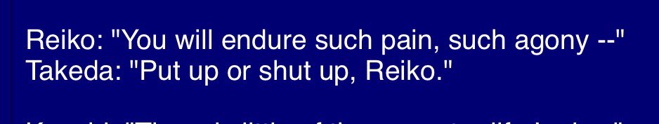 [[ “put up or shut up” has me dying