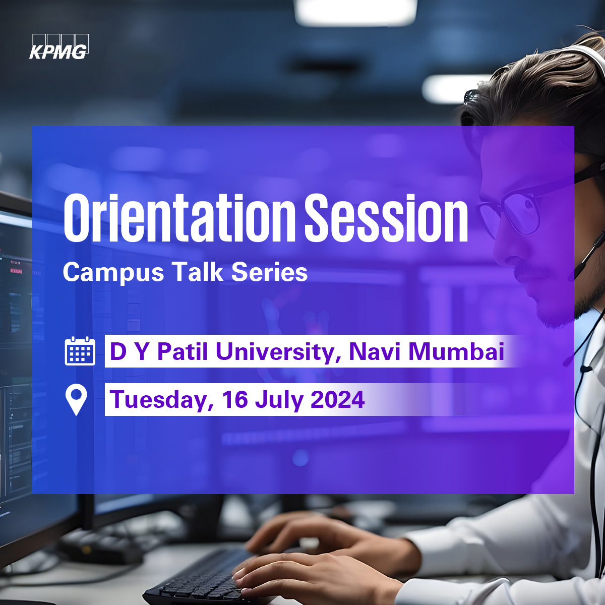 KPMGIndia's tweet photo. #KPMGonCampus | As part of our #CampusTalk series, Jinesh Mehta, @KPMGIndia is conducting an Orientation Session to provide insights into #consultingworld & #IntellectualProperty & #ContractGovernance (IPCG) at D Y Patil University, Navi Mumbai. Watch this space for insights! https://t.co/Ybu3jM8omw
