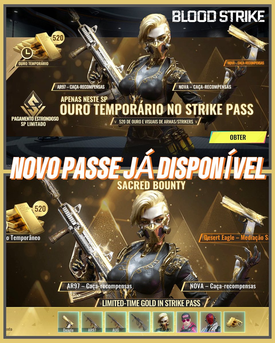 MbmGamer's tweet photo. NOVO PASSE e nova arma AUG já disponíveis no Blood Strike! #mbmgameroficial #mbmgamer #BloodStrike #BloodStrikePartner #BloodStrikeClips #BloodStrikeUpdate #BloodStrikeFunnyMoments https://t.co/vupOyITqu0