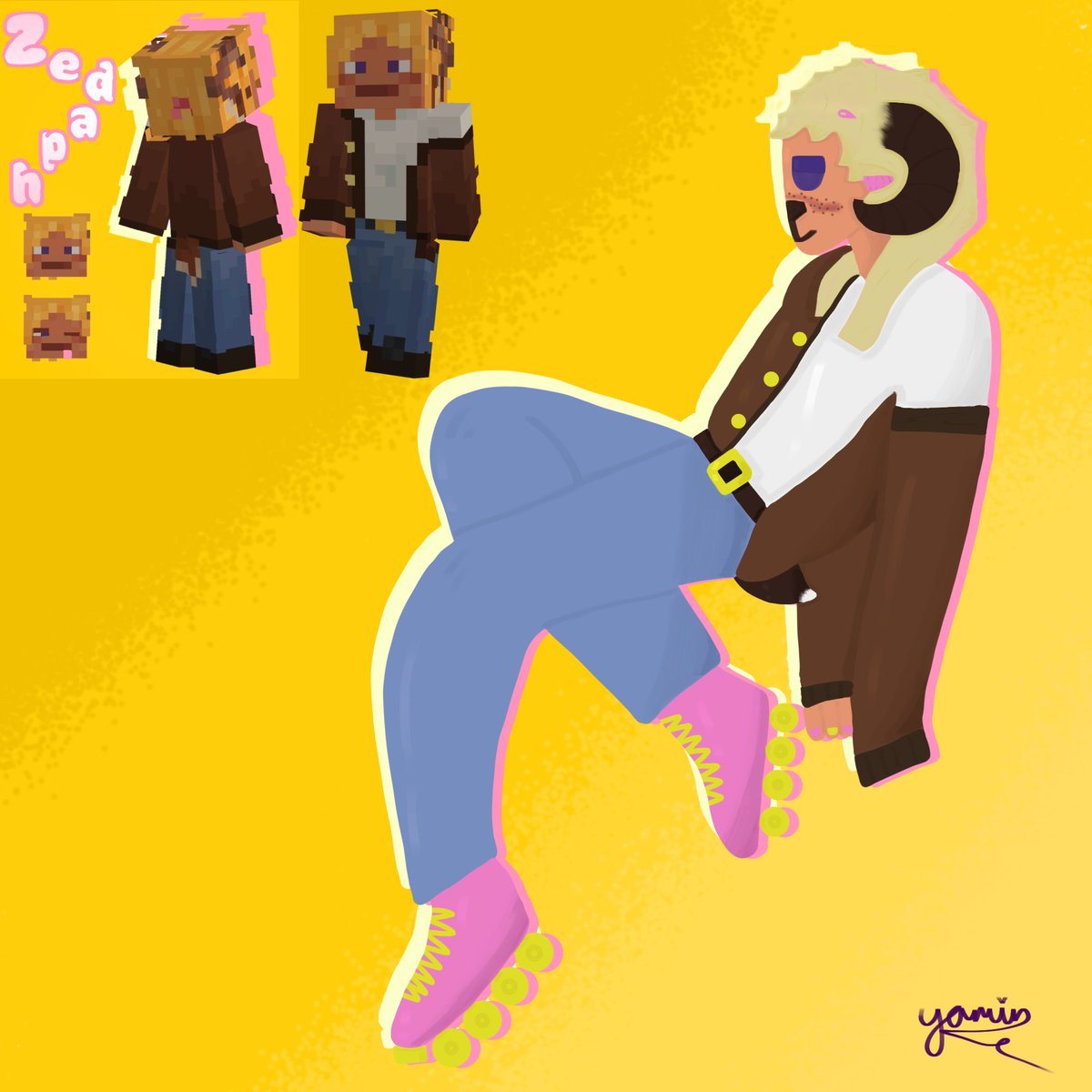 I love this skin so much so i had to draw him 

#zedaphfanart #Hermitcraftfanart