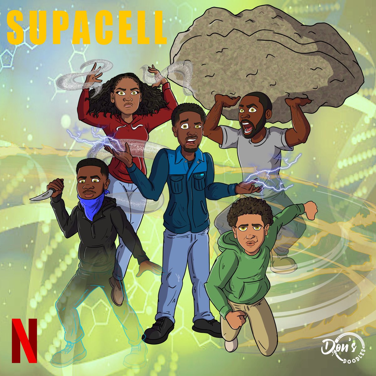 sir_don_ii's tweet image. This is your reminder to watch #SUPACELL on @netflix 
#DonsDoodles