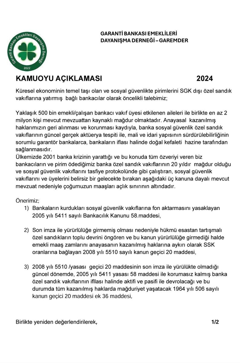 garemder's tweet photo. #özelbankasandıkları
#bankaemeklisihakkınıistiyor https://t.co/5pL2UgqWXk