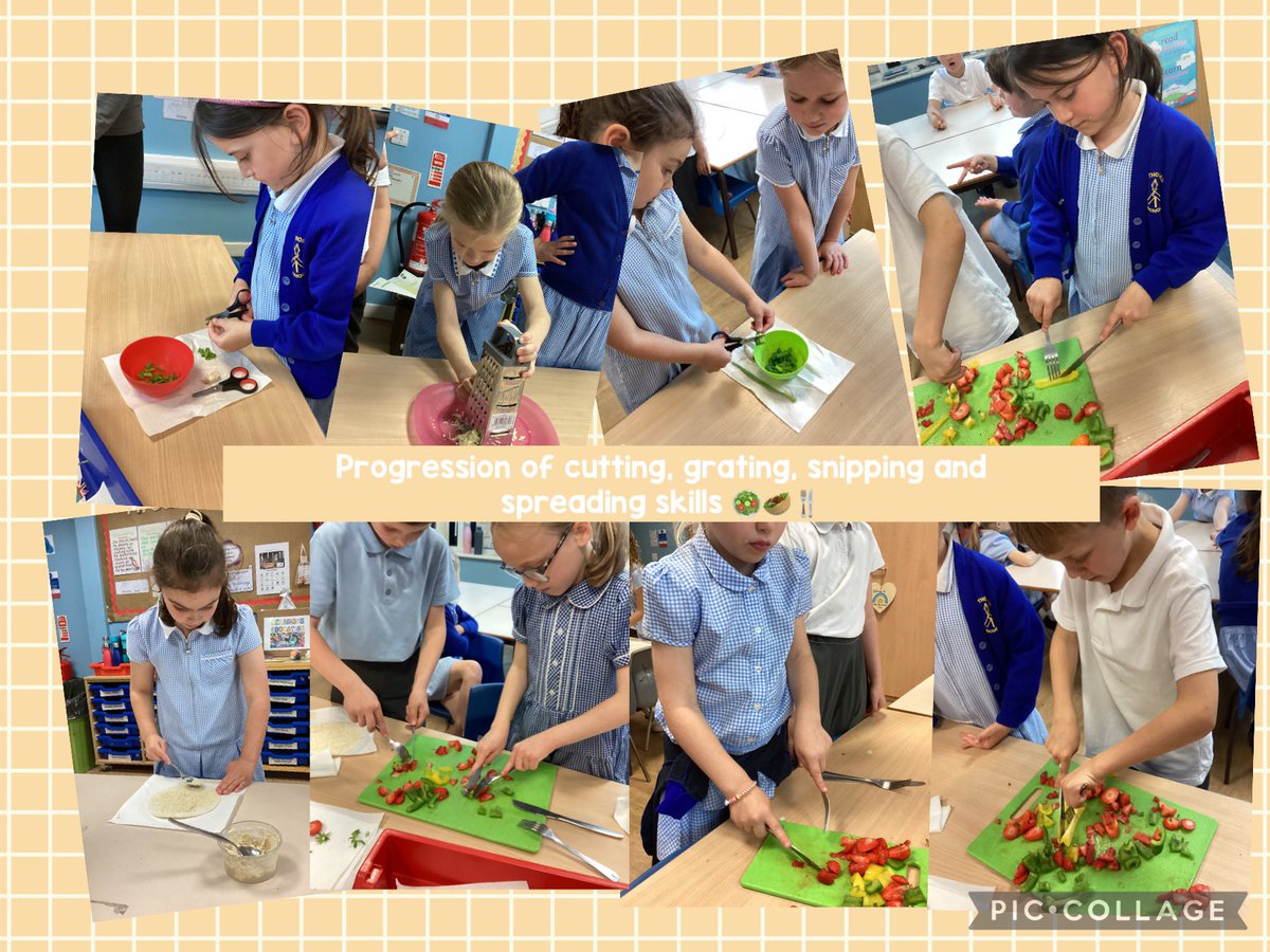 Year 2 enjoyed exploring our new cooking and nutrition topic in DT today 🥗 We identified a balanced diet and practised our food preparation skills using a range of equipment🍴🫑🍓🍍🥙