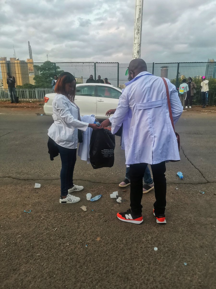 mmmicheni's tweet photo. In white coats they stand, hearts pure and keen,
Guardians of health, keeping the environment clean.

#OccupyMoH @MOH_Kenya https://t.co/XRafMmvAU5