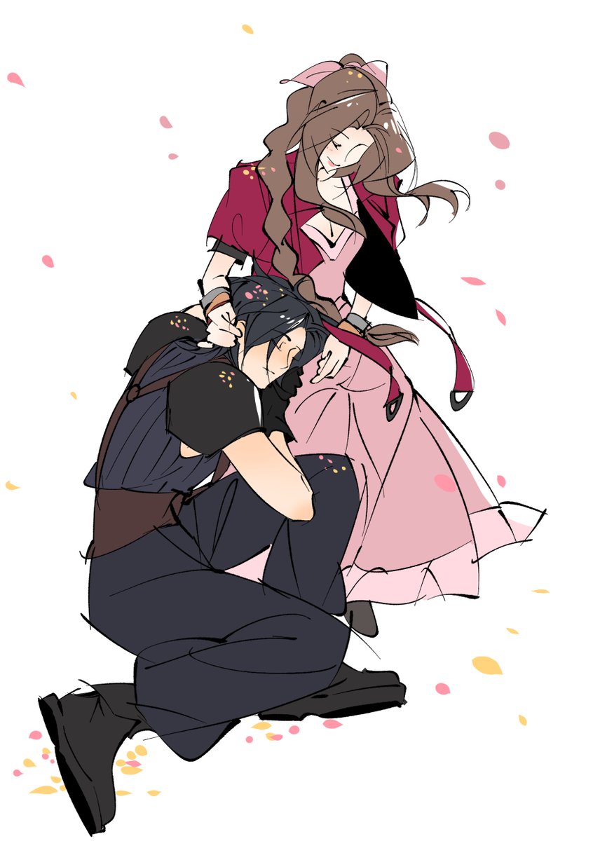 Mianmian741's tweet photo. 今天的速写练习
 #FF7 #Aerith #zackfair #zerith https://t.co/USyfVKbCZK