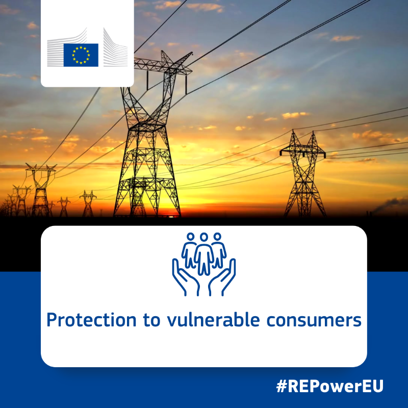 EU_Commission's tweet photo. Europe is now moving on to the electricity market of the future.

The new Electricity Market Design reform enters into force today, bringing to the EU consumers and industry:

🌞 clean energy
🛡️ secure supply
📉 lower prices

#REPowerEU