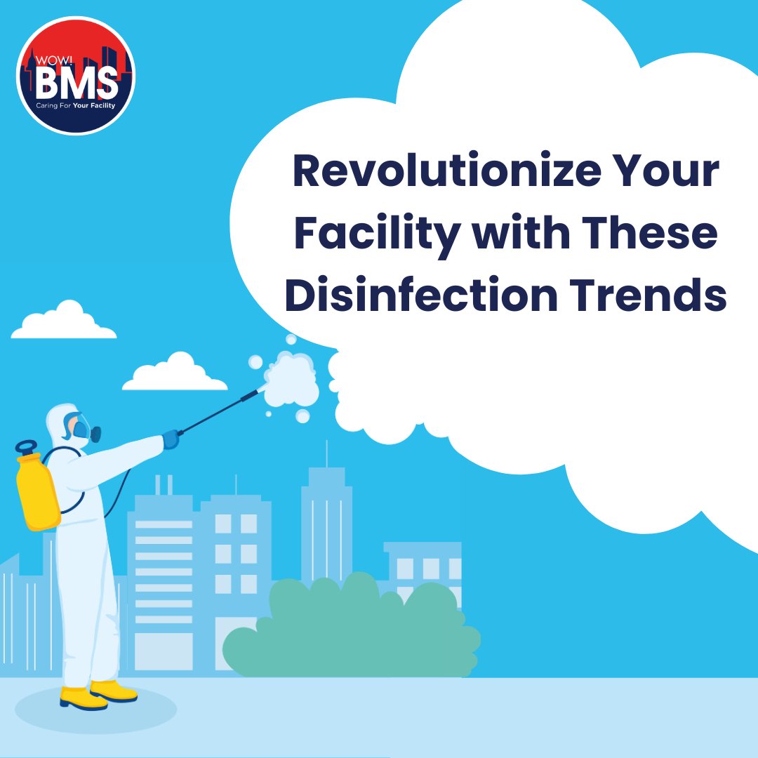 WOWFS_'s tweet image. Don't let disinfection challenges compromise your facility's safety and productivity. Trust WOW! BMS to provide top-tier disinfection services that ensure a healthier environment for your employees &amp;amp; clients. Contact us to see how we can help!

#WOWBMS #ThinkClean #ThinkWOW