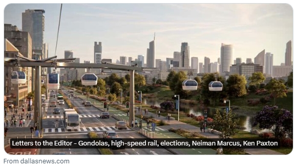 swyftcities's tweet photo. "[Our] readers support gondolas" "North Texas is the nation’s fastest-growing metro [and] congestion will significantly increase. New solutions are needed to enable the region to continue growing &amp; prospering" #dallas https://t.co/0IapNoKyrk @PhilWalkable @bobbyfijan https://t.co/P9toKzfQGw