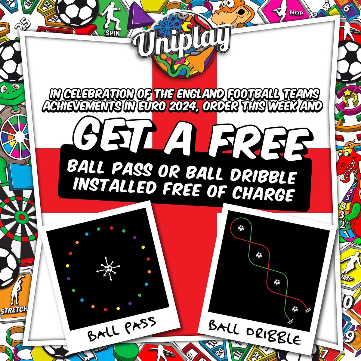 In celebration of all things Euro 2024, despite the heartbreak 🥲 - place an order this week and receive a football marking of your choice, installed absolutely free of charge ⚽️

Inspire your future trophy winners 🏆⚽️

#playgroundmarkings #sportspremium #euro2024