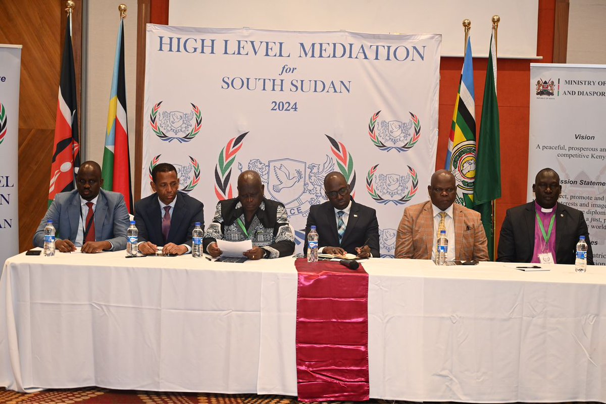 RadioMiraya's tweet photo. The South Sudan government, holdout groups, and other stakeholders have reached an agreement on eight protocols today, which have been part of the negotiations in the peace process in Nairobi, Kenya.
The parties signed the Tumaini Consensus for Sustainable Peace in South Sudan. https://t.co/B7ODTuSQmI