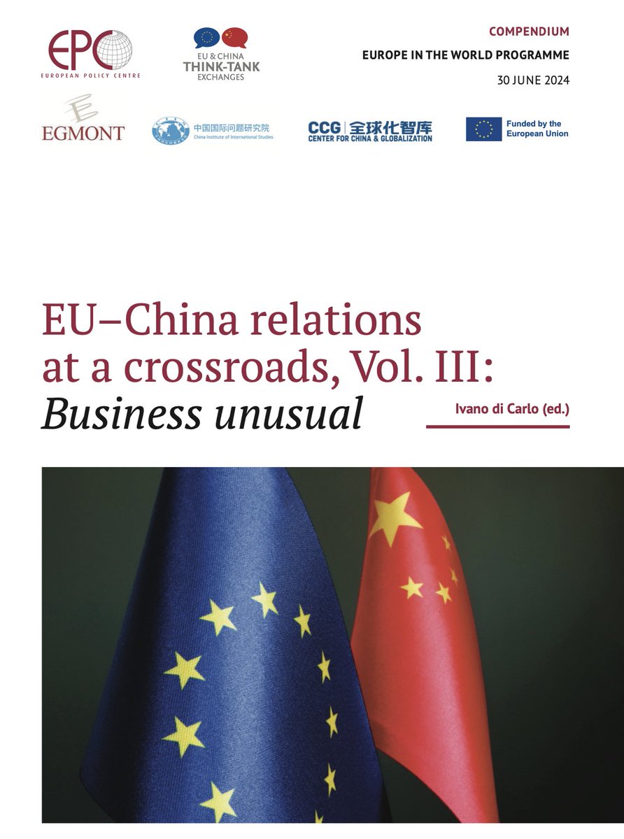 🇪🇺🇨🇳|New Compendium  

"EU-China relations at a crossroads, Vol.III: Business unusual"  

The context of EU-China relations has shifted significantly in recent years. Mounting challenges and diverging interests pose potential threats to the bilateral dialogue.  

1/17