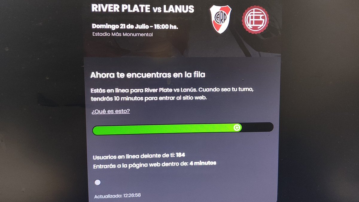 RommyKlock's tweet photo. @RiverSocios Acabo de sacar. Somos 4 amigos que somos socios y entre nosotros nos sacamos. Un sólo usuario pudo entrar una verguenza se paga fortuna! https://t.co/njFA1rm2t5