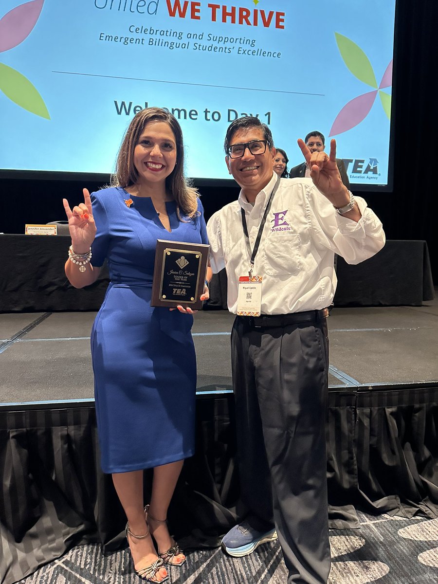 miguelmigrant's tweet photo. ยกPuro orgullo! Felicidades Jessica for your recognition by Texas Education Agency. Proud of you and from one longhorn to another adelante y si se puede ๐ค๐ฝ. @TXELinfo @unitedisd #t3symp24 #title3 #LeadershipMatters #principalsUNITED #principalsinaction #bilingualed https://t.co/4DaknKt2O8