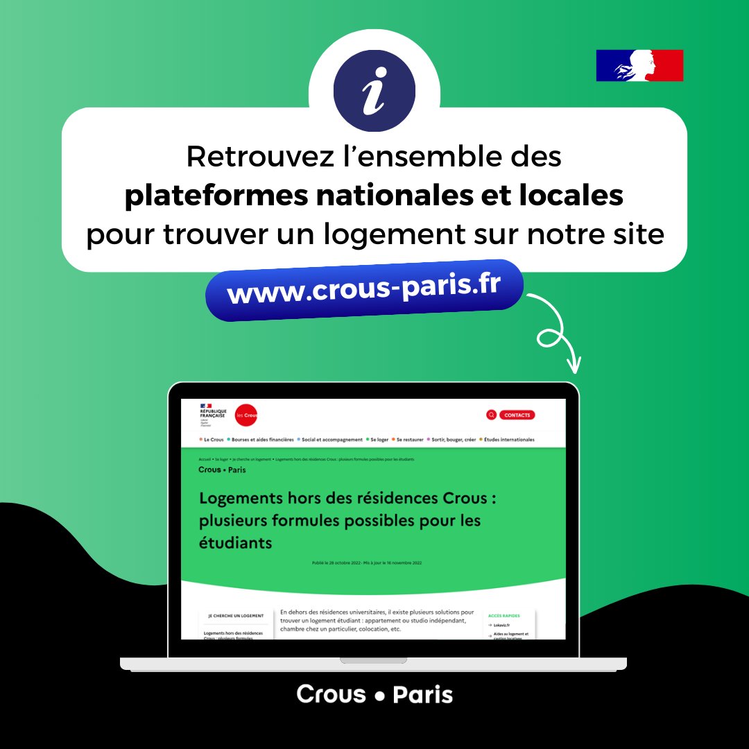CrousParis's tweet photo. #Phasecomplementaire L'ensemble des places en résidence Crous ont été attribuées pour la rentrée universitaire 2024-2025. Toutefois, de rares places peuvent se libérer suite à des désistements durant l’été. https://t.co/wYoB2cugid