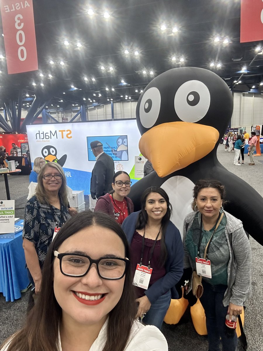 CDelvalle_TISD's tweet photo. Having fun at CAMT with JiJi @MINDEduOrg  🐧 #STMathTX #CAMT24 https://t.co/kT4mFfVVMM