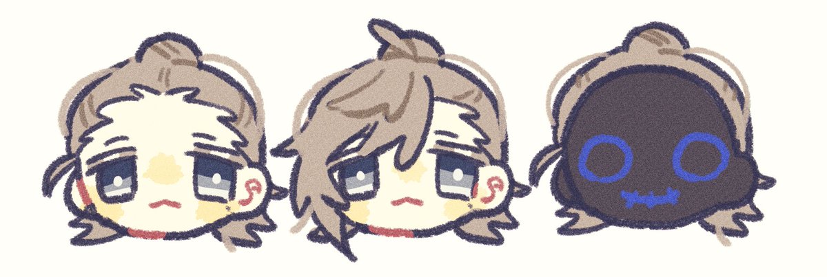 「描き方を迷い続けているなしまさん(ぎゃんぐのすがた) 」|くろねここあ。のイラスト