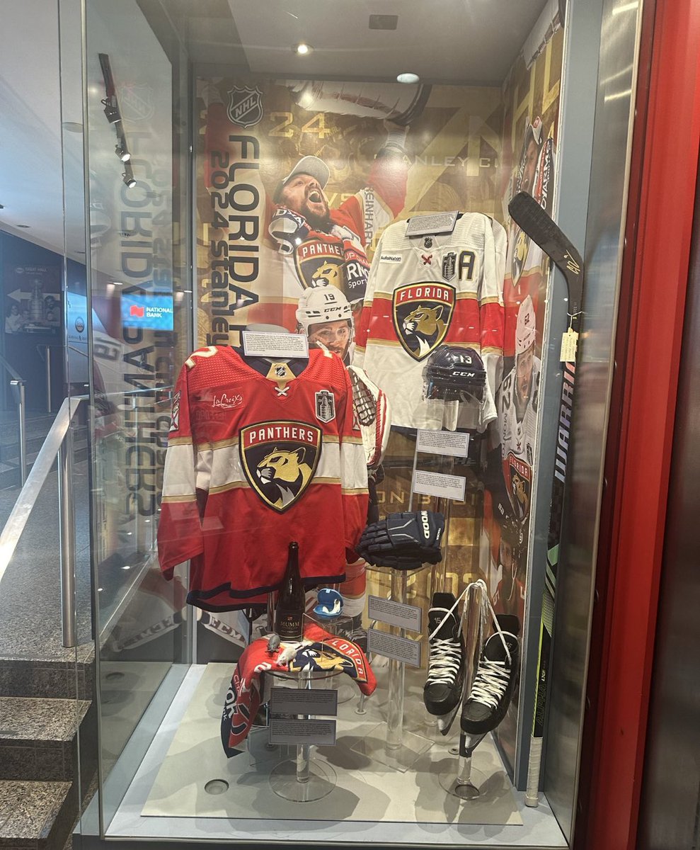 ABaumgartner91's tweet photo. The Florida Panthers Stanley Cup champions display is now up at the Hockey Hall of Fame https://t.co/EpvsD5sanr