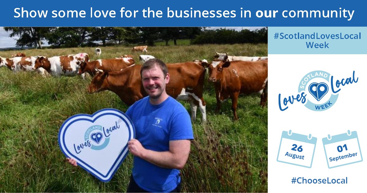 ScotlandsTowns's tweet photo. There is still plenty of time to get involved with Scotland Loves Local Week - which champions the message of thinking local first, supporting local businesses and services in your local area to build stronger communities 🤝 Get in touch to find out more! #ScotlandLovesLocal https://t.co/TY7liLIds3